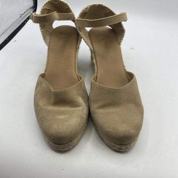 Apaseart Espardrille Wedge Heel Ankle Strap Leather Made in Spain Size 9.5 - Picture 11 of 13